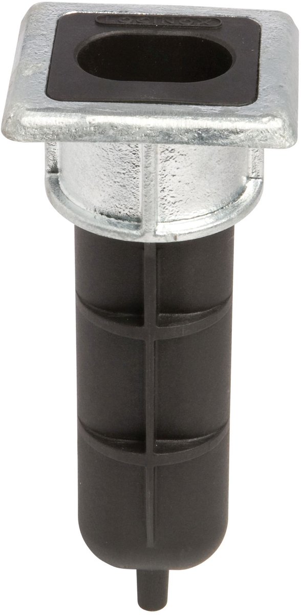 Alberts 415648 Grondhuls EGS, polypropyleen met thermisch verzinkte bodemplaat, voor grendels tot 20 mm diameter, met waterafvoergat voor inbetonnering