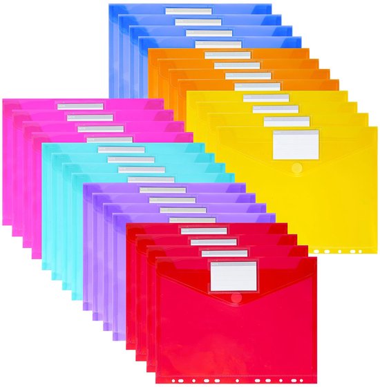 A4 documentenmap voor archivering, 28 stuks A4 documentenmap met 11 ...