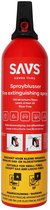 SAVS® Sprayblusser Vetblusser schuim 750 ml - 5A 5F - PFAS-Fluor vrij - Geschikt voor keuken, huis, auto, boot, caravan of camper - Brandblusser - Schuimblusser