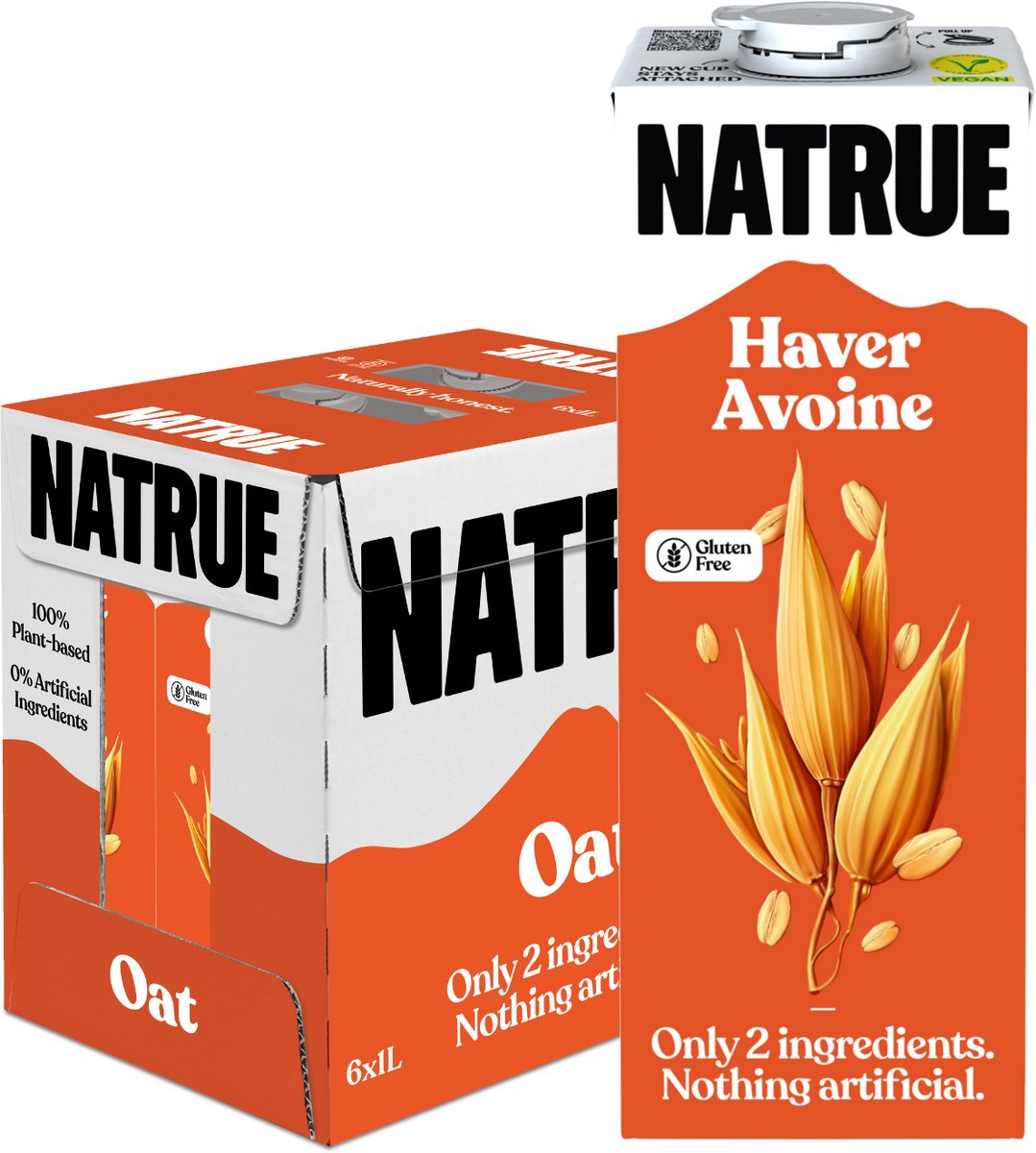Natrue Oat - Haverdrank zonder toegevoegde suikers - 6 x 1 liter