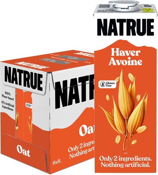 Natrue Oat - Haverdrank zonder toegevoegde suikers - 6 x 1 liter