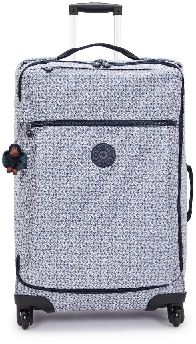 kipling Trolley Basic Print Darcey Groovy Vines Blauw 67cm
