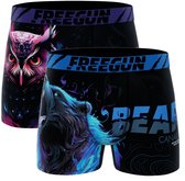 Freegun jongens boxershorts - microvezel - 2-pack - maat 140/152 - Beer/uil