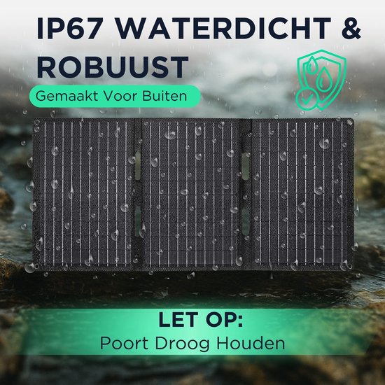 Gridi - Zonnepaneel 30W - Solar panel - opvouwbaar zonnepaneel - zonnepanelen - geschikt voor powerbank van Merkloos — afbeelding 3