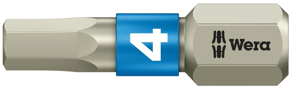 Wera 05071074001 3840/1 TS Zeskant Bits, RVS 4,0 x 25mm