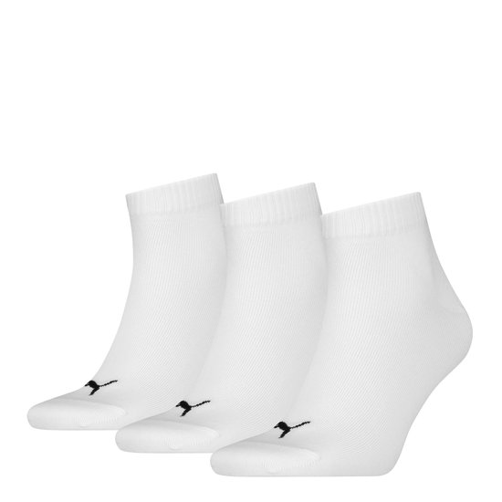 Puma - Unisex Quarter Plain Enkelsokken - 3 Pack - Maat 43-46
