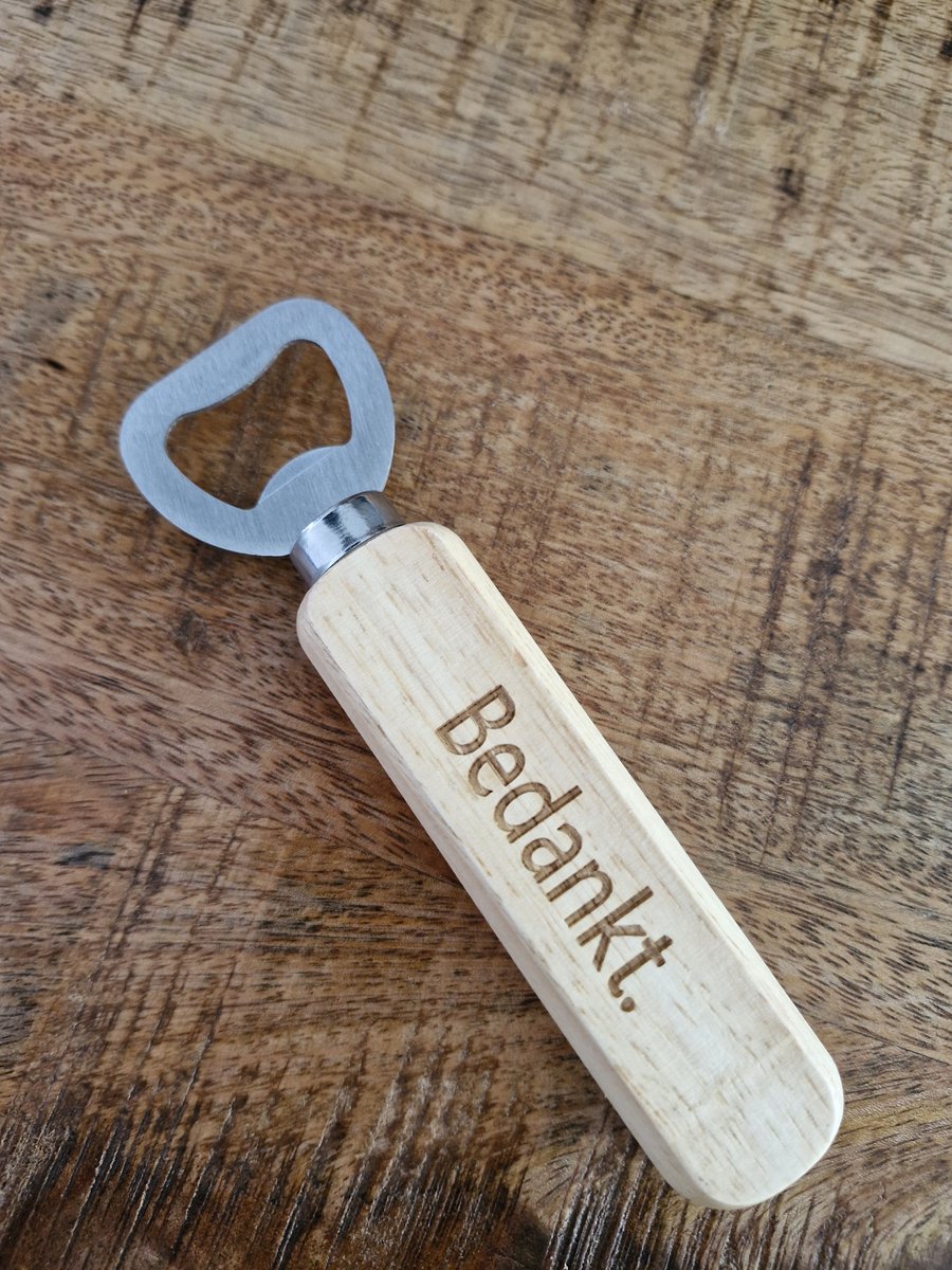 Hand Flesopener Bedankt