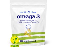 Arctic Blue Omega 3 Algenolie - DHA - met Vitamine D - 90 capsules - 90 stuks