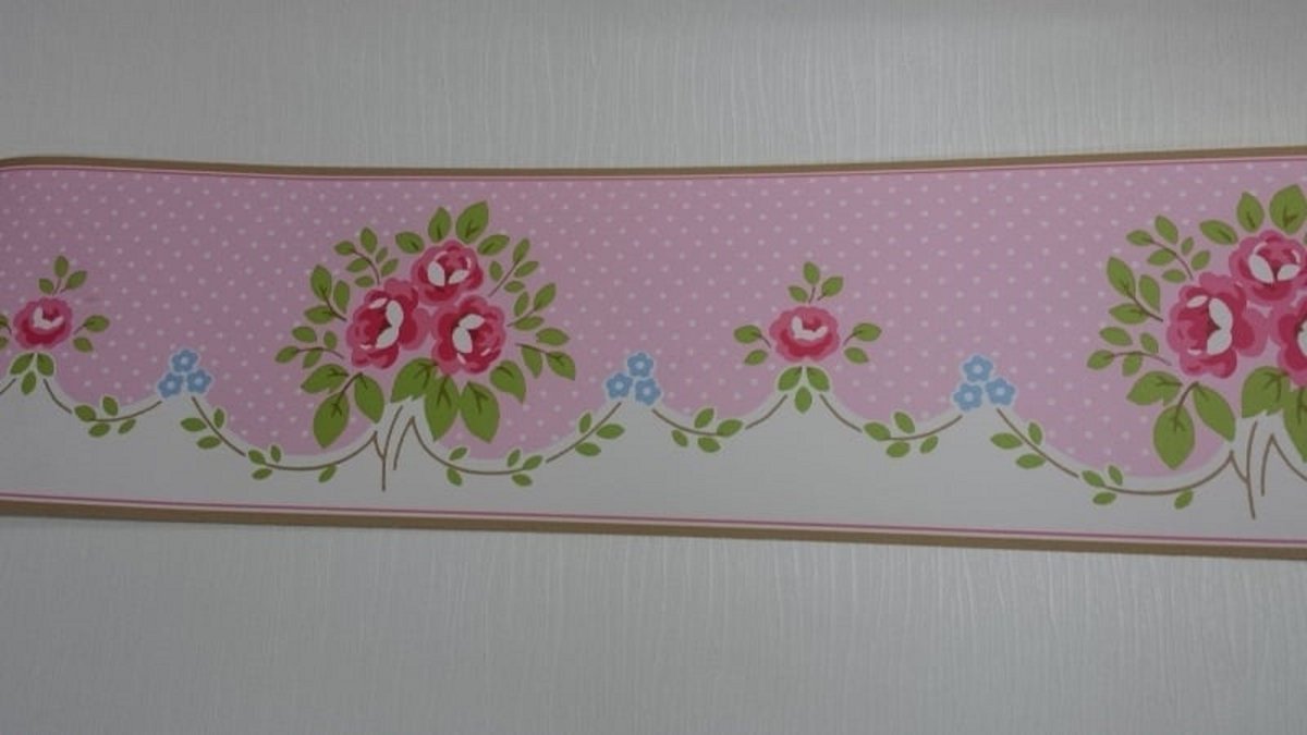 Behangrand bloemen 550393