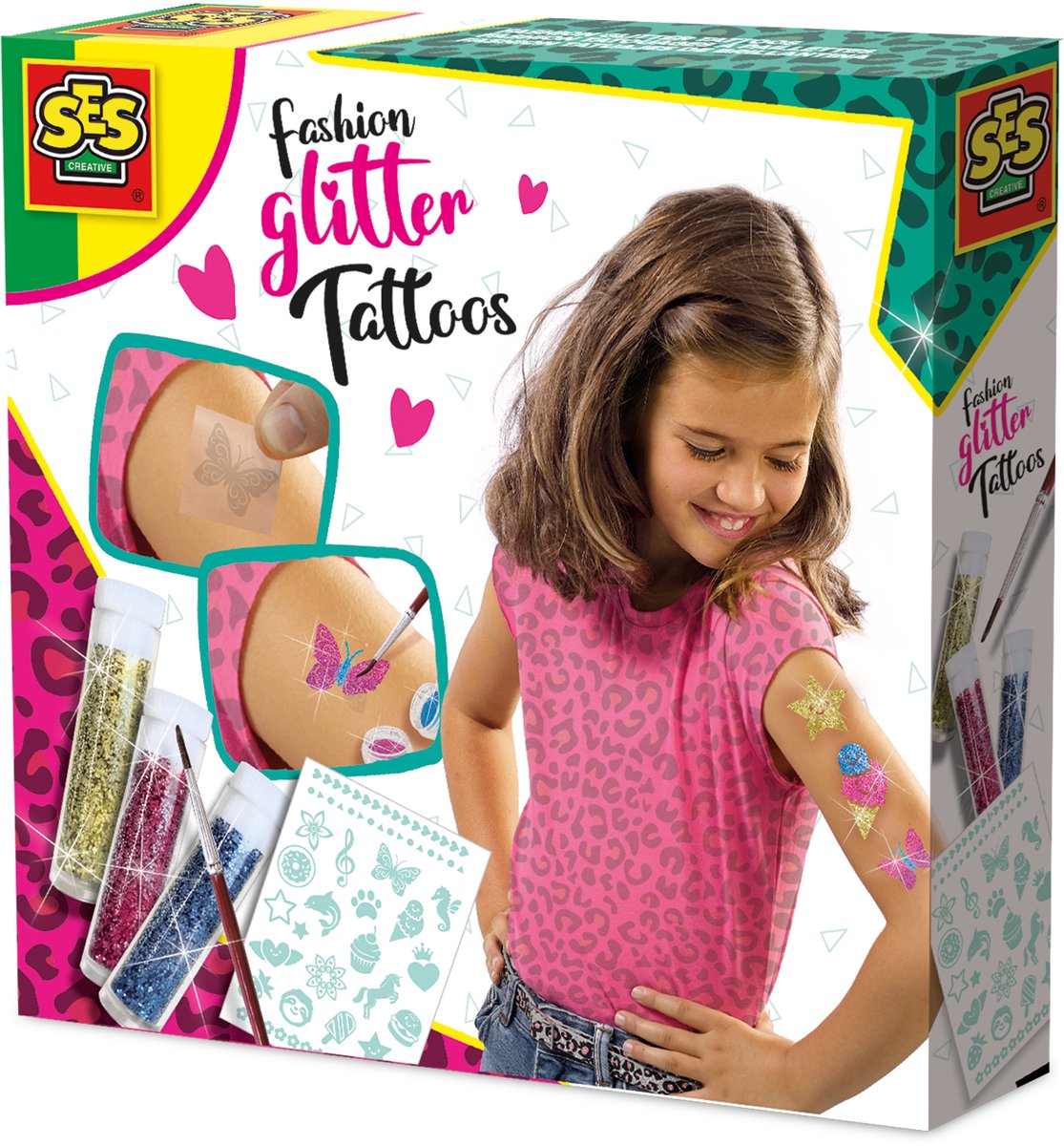 Clementoni - 56148 - Tattoo Studio K3 - Kleuren & Knutselen, Tattoo Kinderen, Nederlandse Taal, Creatief Cadeau Voor Kinderen 6-10 Jaar, Tatoeages Voor Meisje