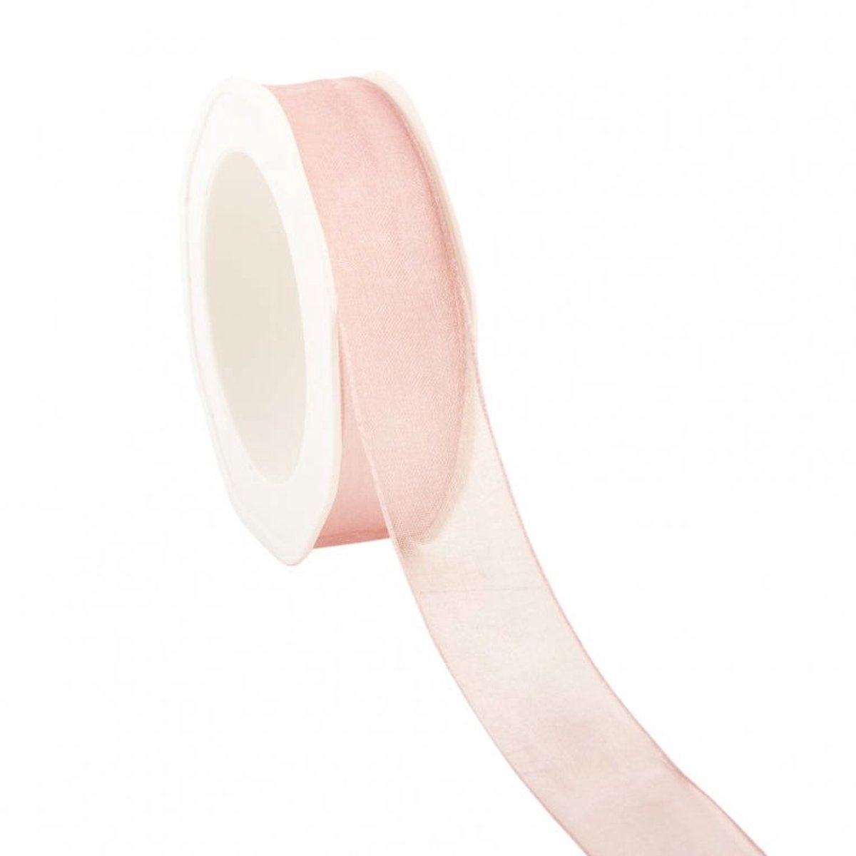 Wired organzalint Oud roze – 38 mm × 20 m – Organza
