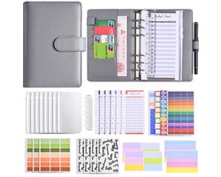 Budgetplanner - A6 Binder Budget Boek - voor Financiële Planner Spaar Portemonnee - Kasboek Set - Budget Planner Map - Sparen / Leren Omgaan met Geld - Financiële Vrijheid - Geldpotjes Maken - Financiële Planner - Spaarmap