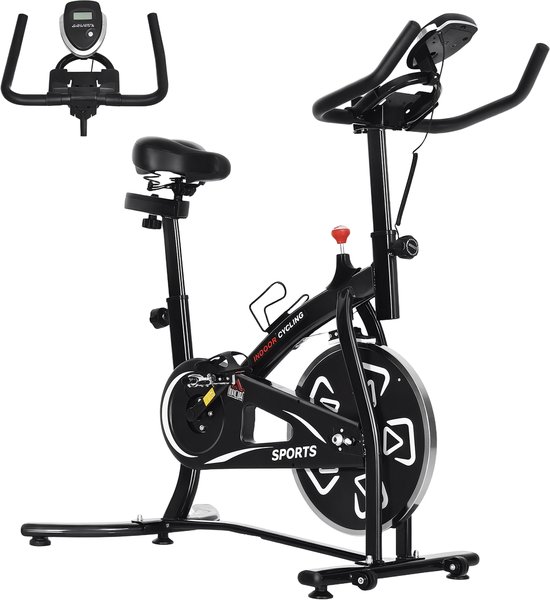 HOMCOM Spinning Hometrainer Staal 100x59x116cm Zwart - HOMCOM - €112,40