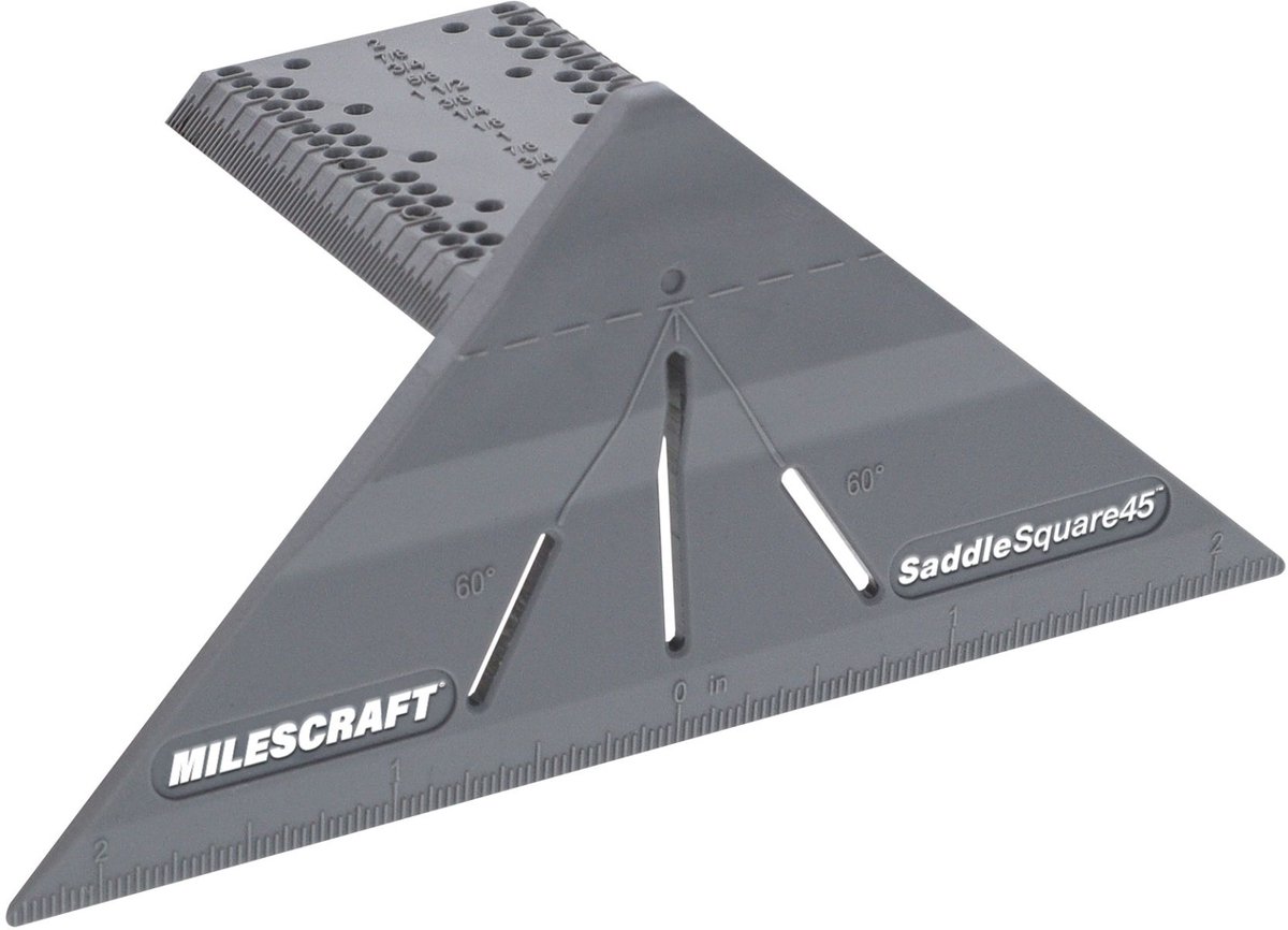 Milescraft SaddleSquare45 Plastic / Zadel-winkelhaak in INCHES