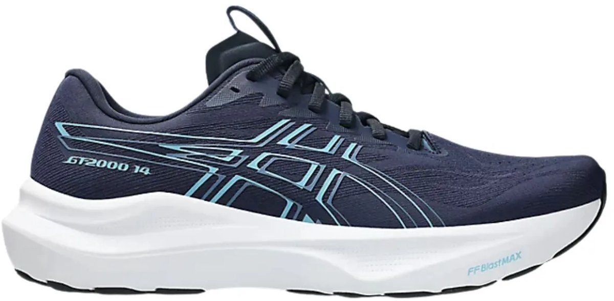 Asics gt-2000 14 in de kleur marine. Blauw