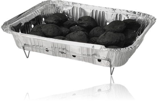 Wegwerpbarbecue 10 stuks - Instant BBQ met 600g Houtskool - Gebruiksklare Barbecue voor Camping, Picknick en Strand van Merkloos — afbeelding 2