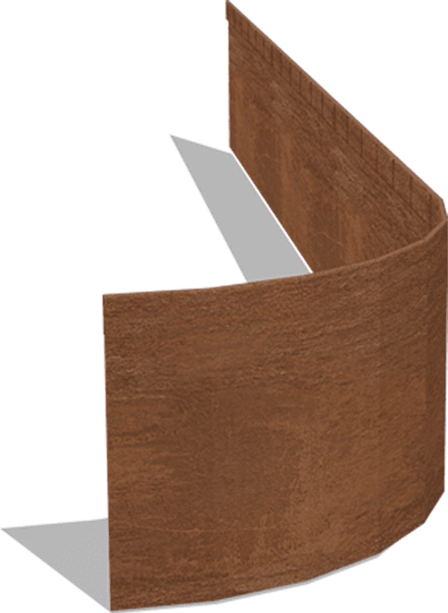 Cortenstaal borderrand - Geplet FLEX - Hoogte 23 cm - 150 cm - Roestkleur - MySteel