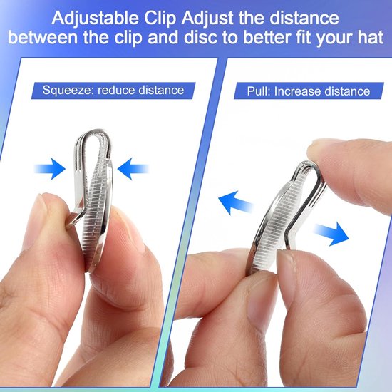 6st Magnetische Golfbalmarkeerder Petclips - Zilveren Pettenhouder - Professionele Golf Trainingsaccessoires voor Petten Broeken Handschoenen Riemen Cadeaus Vrouwen Mannen — afbeelding 2