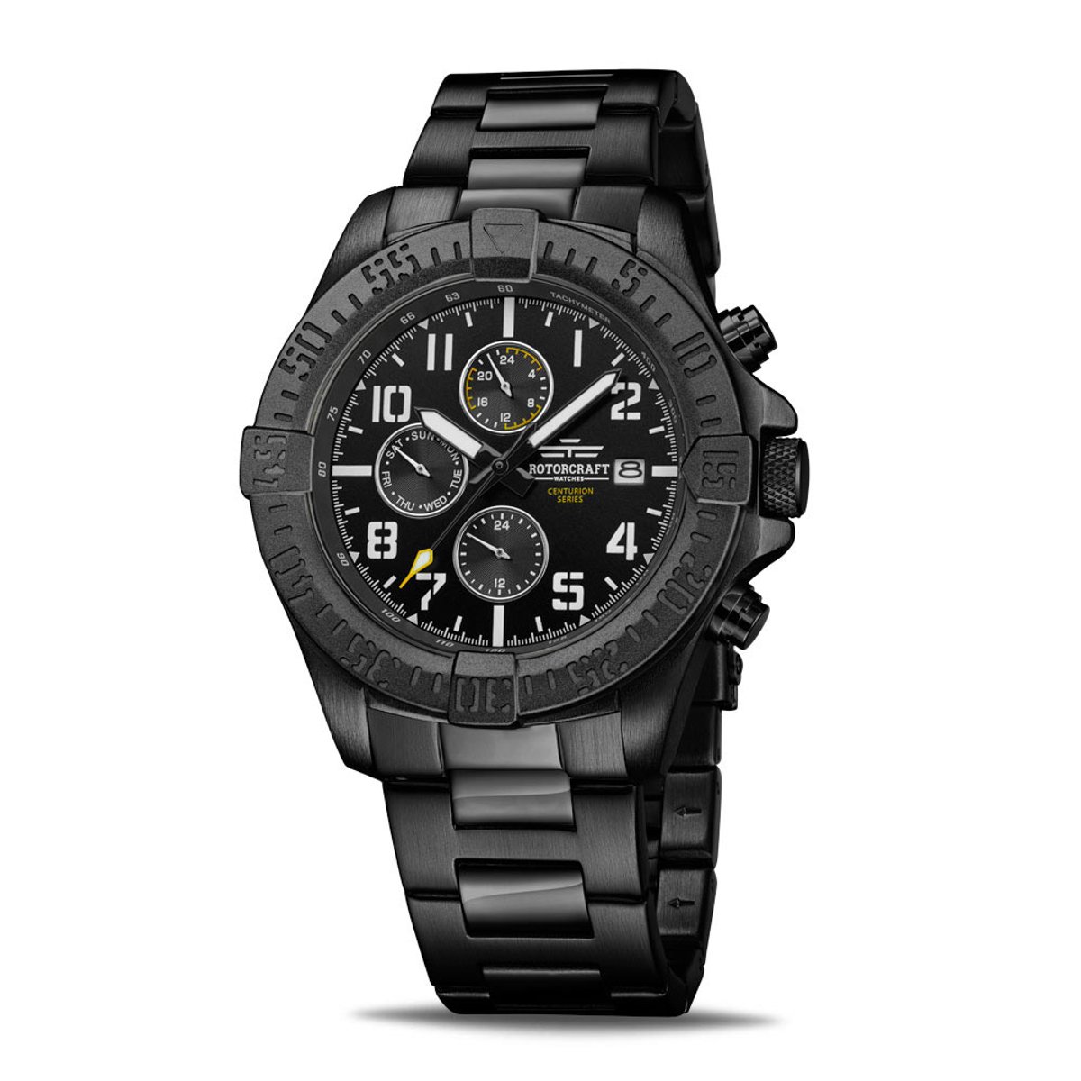 Rotorcraft - Heren Horloge Centurion Chrono - Zwart