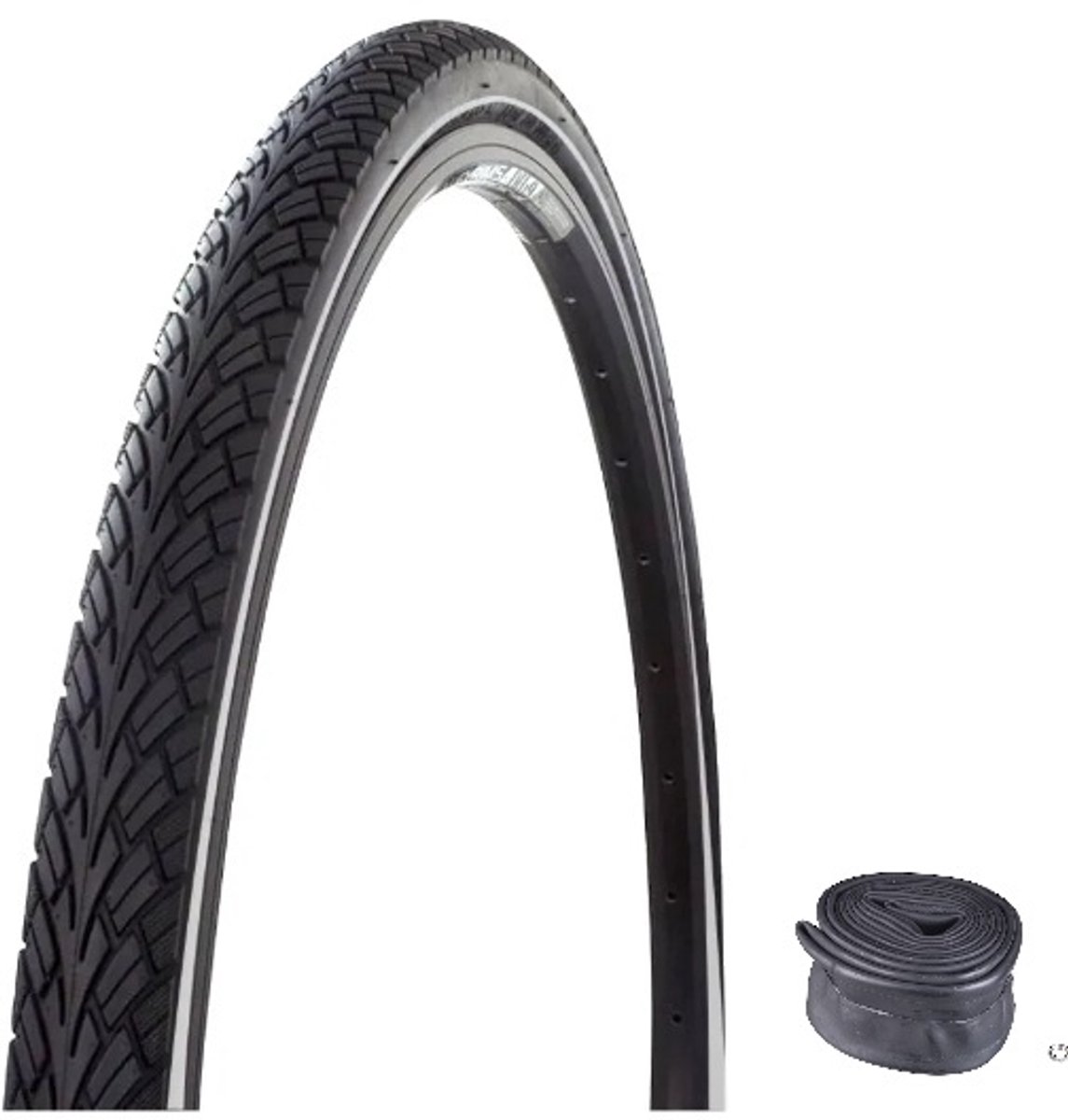 28 inch set binnenband + Buitenband met reflectie, 28 x1.50 ETRTO 40-622 - zwart