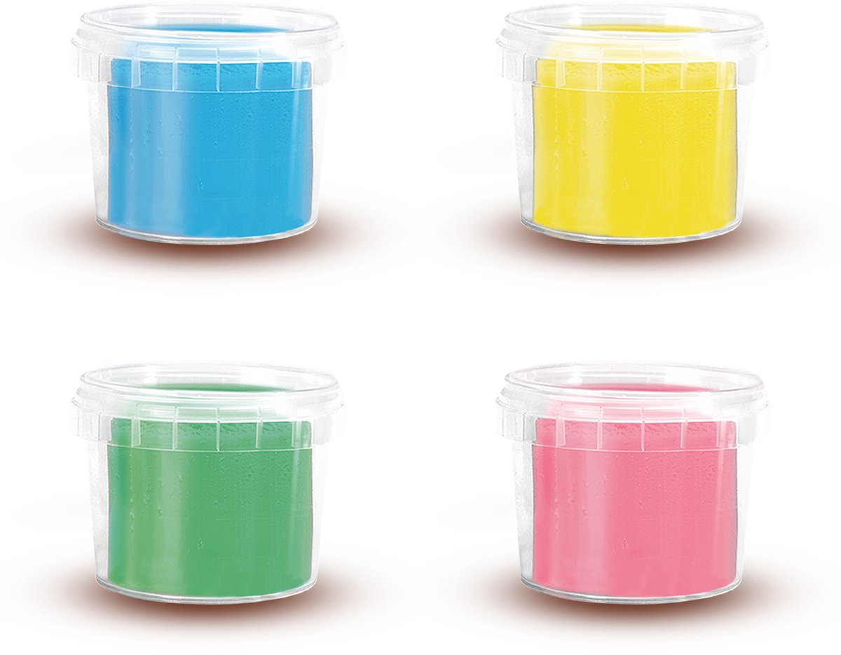 SES Creative - Eco Klei - Basiskleuren (4x90g) - Vegan en Glutenvrij - Herbruikbaar - Uitwasbaar - Vanaf 2 jaar — afbeelding 2