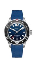 Hanhart Aquasphere Ocean Fade - Horloge - zwarte rand - blauwe rubber band - 42 mm