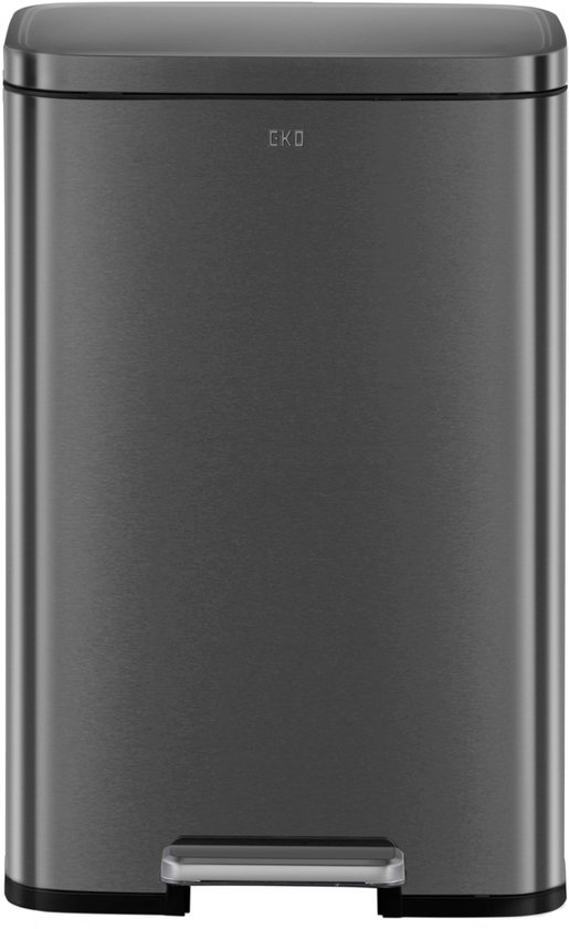 EKO - Madison Pedaalemmer 50 liter - Stainless Steel Plastic - zwart - Prullenbak
