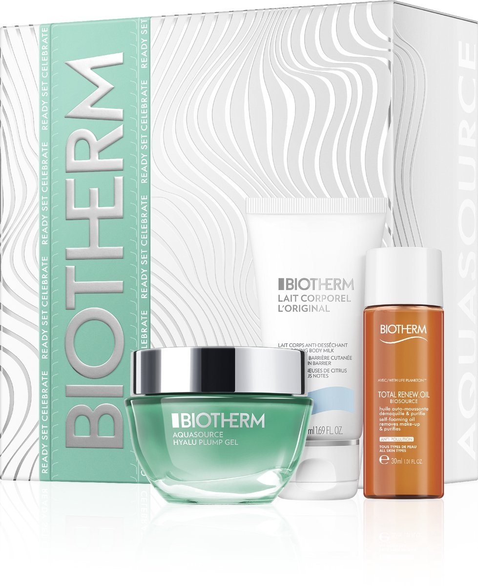 AQUASOURCE ROUTINE SET: Aquasource Hyalu Plump Gel 50ml + Biosource renew oil 30ml + Lait Corporel 50ml