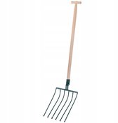 Aardappelvork 9 tands met steel en D-greep, Talen Tools
