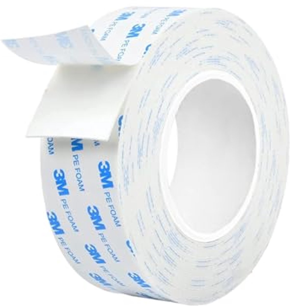 Dubbelzijdig plakband - Montagetape - Waterdicht plakband - Sterk kleefband - PE-schuimtape - Binnen en buitengebruik - Tape voor muur - Tape voor foto's - Zelfklevend tape - Bevestigingstape - Tape voor objecten - 19 mm x 3 m - Wit