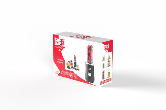 FRITEL Blend & go BG 2310 - Blender set / Smoothie Maker / Blender To Go - 500W - 0,3L / 0,6L / 0,6L - 4 Bekers / 14 Stuks van Fritel — afbeelding 5