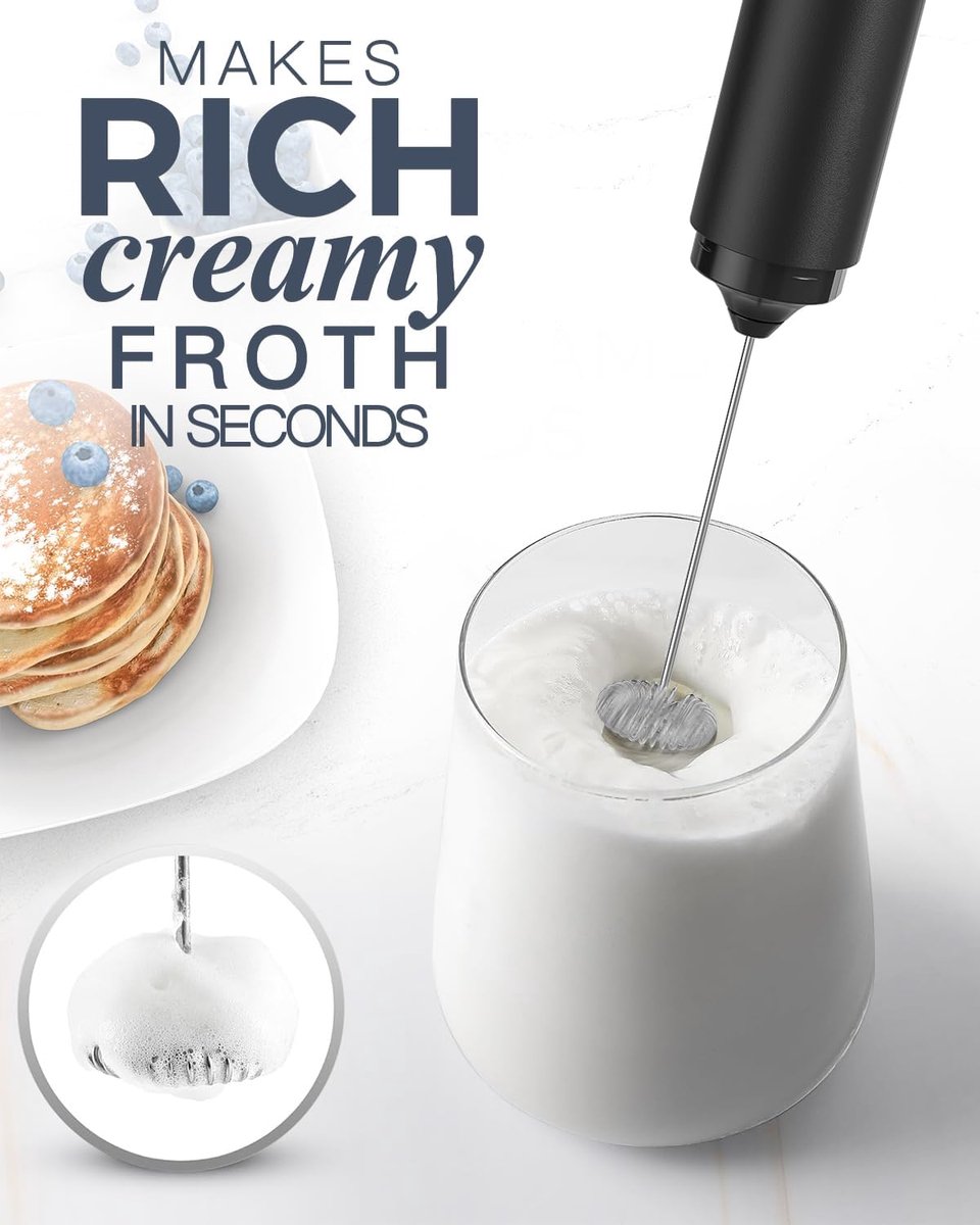 Melkopschuimer - melkopschuimer elektrisch - melkopschuimers - melkopschuimer electrisch - melk opschuimer - Elektrische melkopschuimer - USB oplaadbare mini-melkopschuimer - voor koffie/latte/cappuccino/warme chocolademelk — cadeau in Kookcadeaus - foto 7