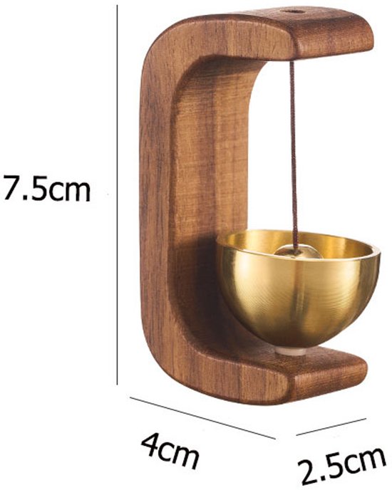 Deurbel - deurbellen - deurbeslag - Magnetische houten deurbel - Deurwindgong - voor winkel, koelkast, veranda, tuin, entree, restaurant, kantoor, housewarmingcadeau (C-vorm) — afbeelding 5