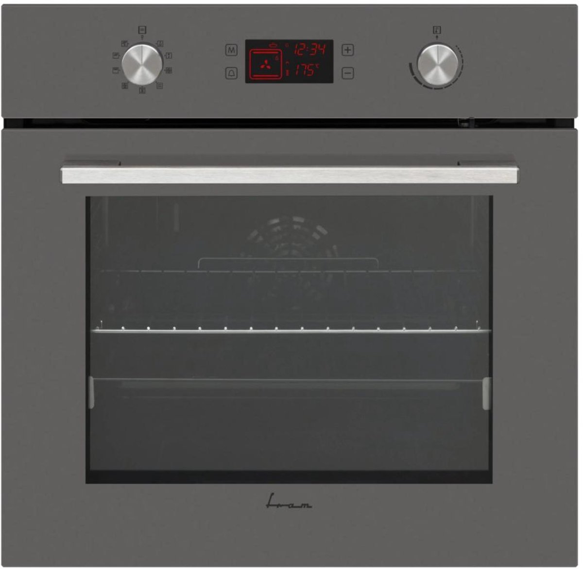 Fram FBO-V659GCDRC-GVG – Inbouw Oven – 69 L – 9 kookfuncties – Digitale timer – 60 cm – Grillfunctie – Energieklasse A – Touchscreen & knoppen – Grijs