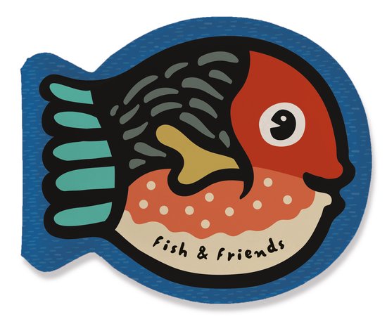 Wee Gallery Shaped Bath Books- Fish & Friends - cover