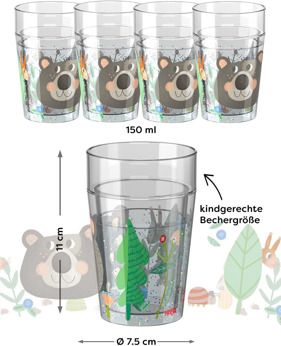Haba Glitterbeker Bos - 150 ml
