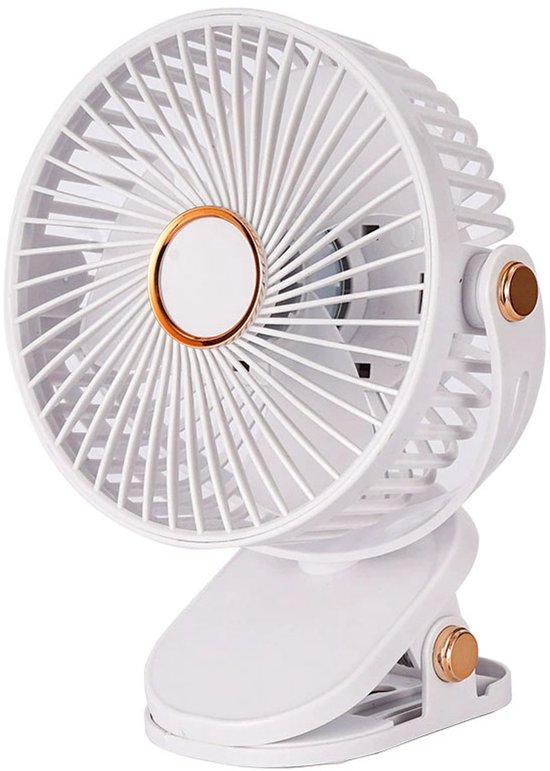ELZO Oplaadbare Campingventilator 12000 MAh - Stilte USB Tafelventilator Met LED Licht, Haak, 360° Rotatie En Afstandsbediening