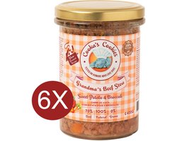 Cooka's Cookies Grandma's Beef Stew (gestoomde verse voeding met rundsvlees) Hondenvoer - Natvoer - geen toevoegingen, geen conserveermiddelen, alleen eerlijke ingrediënten - meer dan 70% vers bereid rundvlees 6x400gr