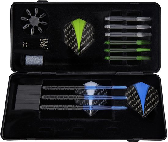 Engelhart Darts - steeltip darts set - blackcoated in dartcase