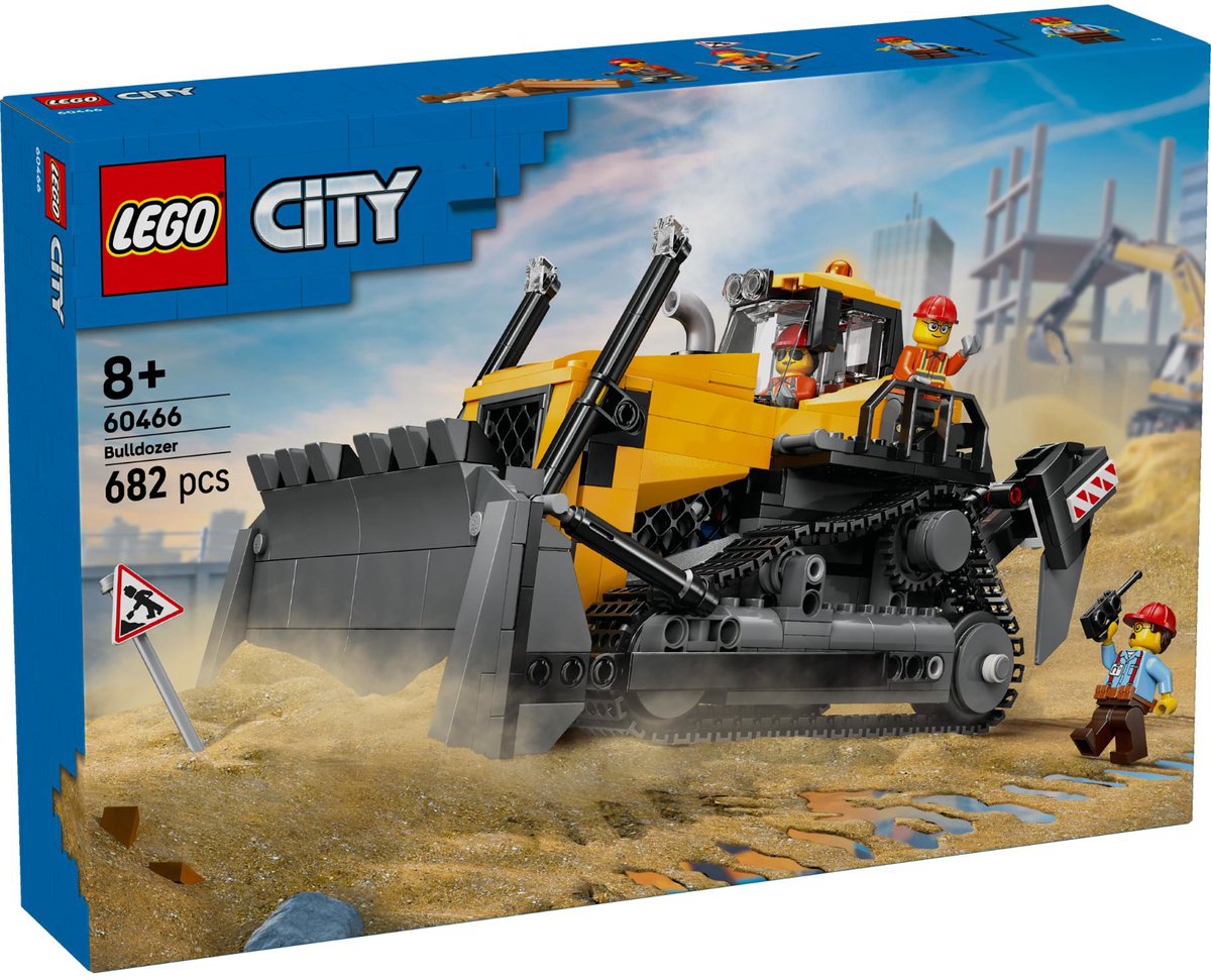 LEGO 60466 City Big Vehicles Gele Bulldozer