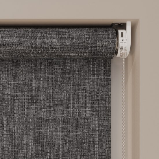 Store enrouleur électrique Easy Texture Blackout Anthracite 180 x 190 cm - CMD-02-P