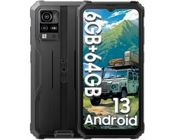 Blackview BV4800 - Robuuste Smartphone - 64GB - 6,56 inch - Dual 4G LTE - Android 13 - IP68 Waterdicht - NFC - GPS - Zwart