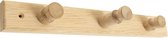 HOME It® kapstokrail met 3 haken, eikenhout