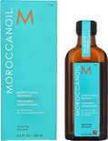 Moroccanoil Treatment fles en doos, turquoise en oranje, 100 ml.