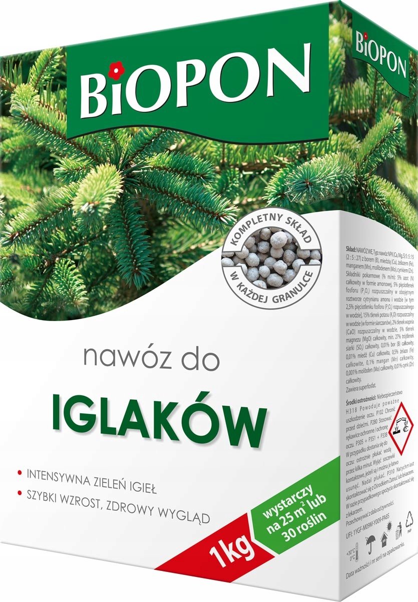 BROS - Biopon Serie - Lentemeststof voor Coniferen - 1kg - Helderheid van Naalden
