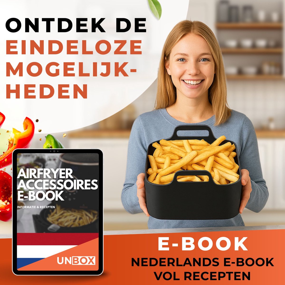 UNBOX 2 Stuks Airfryer Siliconen Bakje - Airfryer Accessoires - Airfryer Bakpapier - Airfryer Mandje voor Philips Airfryer 6,2L - Princess Airfryer XL 5,5L, 6,5L - Ninja Airfryer XXL 6,2L — afbeelding 7