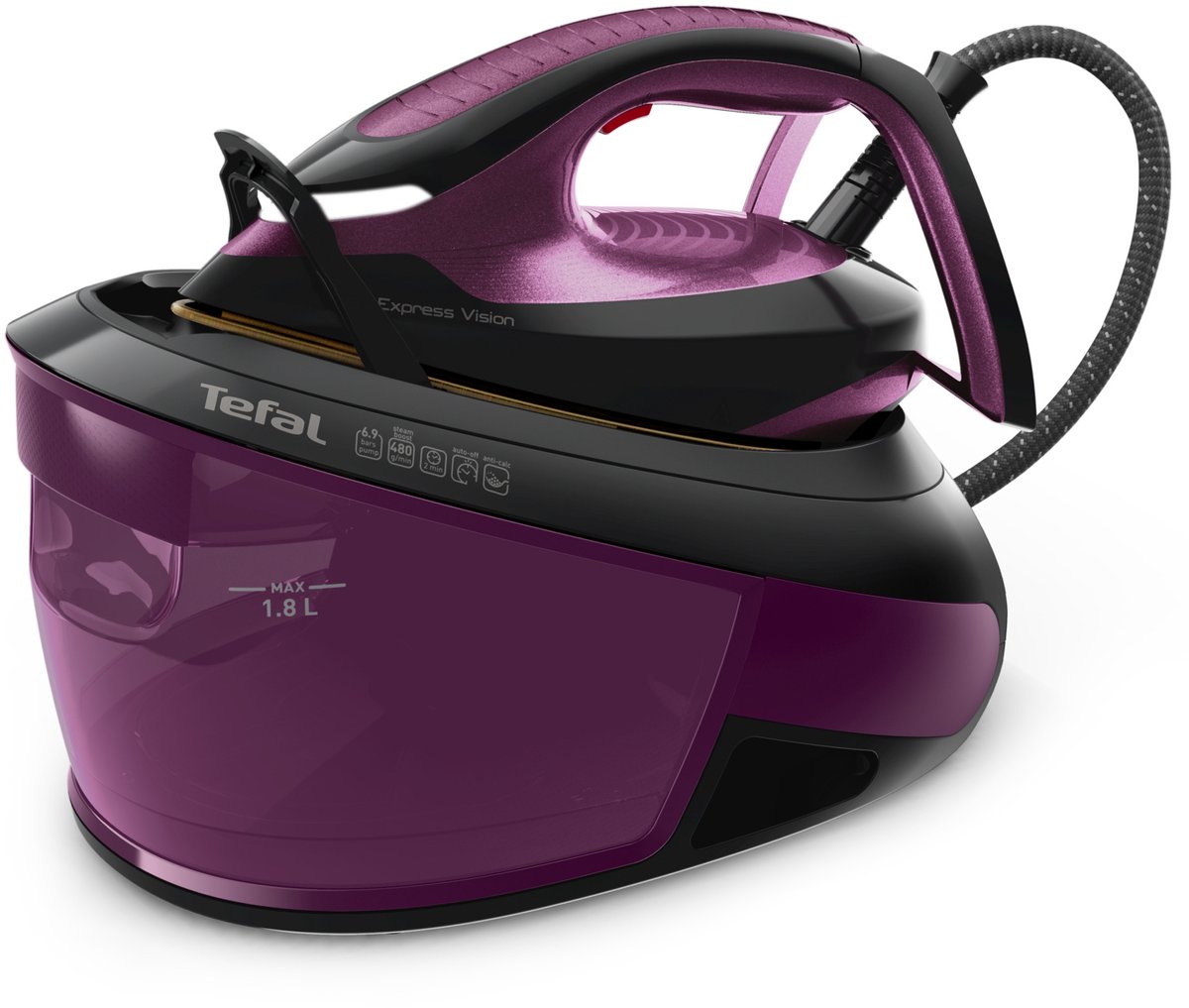 Tefal Express Vision SV8152 - Stoomgenerator - 6.9 Bar - 130 g/min Stoomafgifte - LED lampje -Anti-Kalk