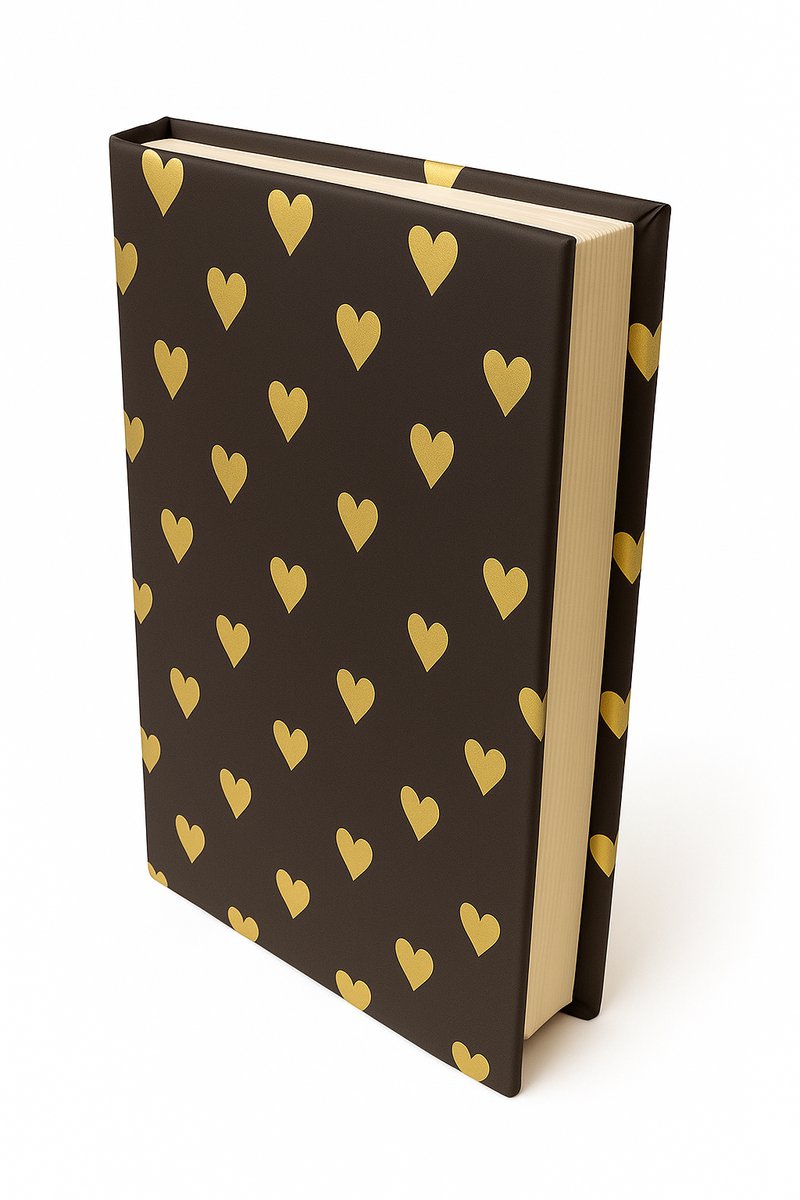 Rekbare Boekenkaft A4 - 10 Stuks - Zwart Met Hartjes - Voor Schoolboeken Met Harde Kaft - Tot 32 x 23 cm