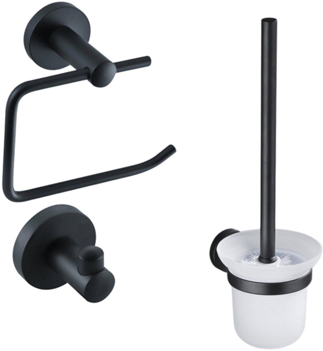 FugaFlow Eccelente Acces Toiletset 3-delig mat zwart -