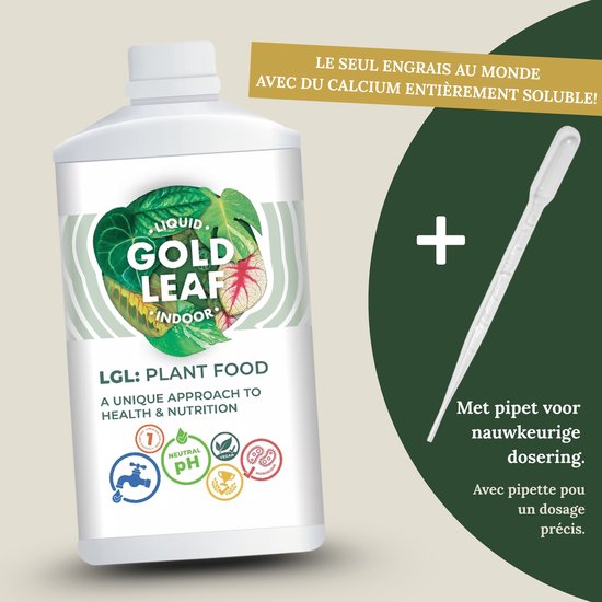 Liquid Gold Leaf 250ml - Plantenvoeding - Fertiliser - Planten groeimiddel - 250ml (maakt 125 tot 250 liter) - Biologische Kamerplantvoeding voor binnen